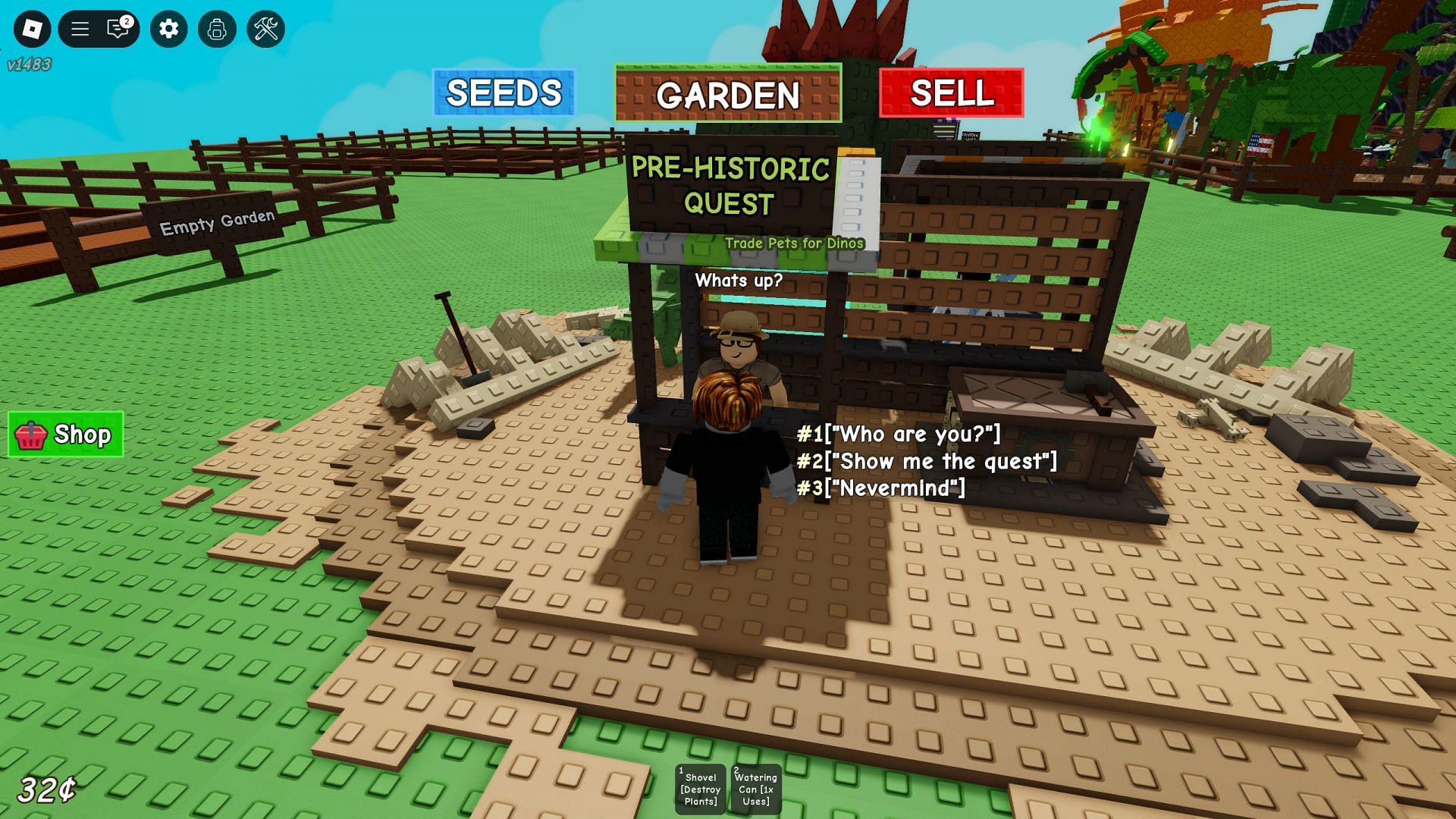 Talk to Blaire in Grow to Garden to work to make a seed for this limited time plant (image through Roblox)